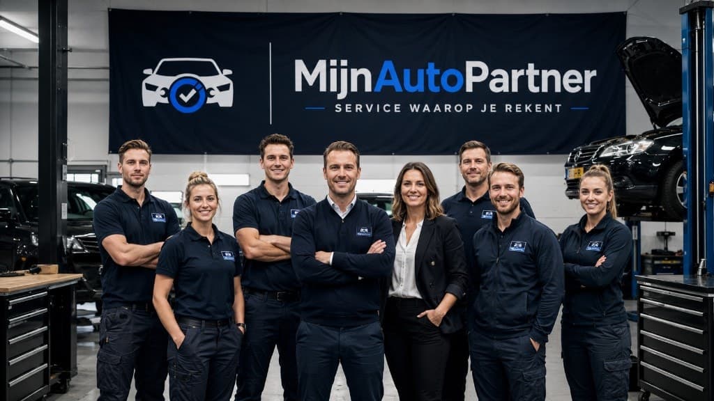 Het team van MijnAutoPartner in de werkplaats